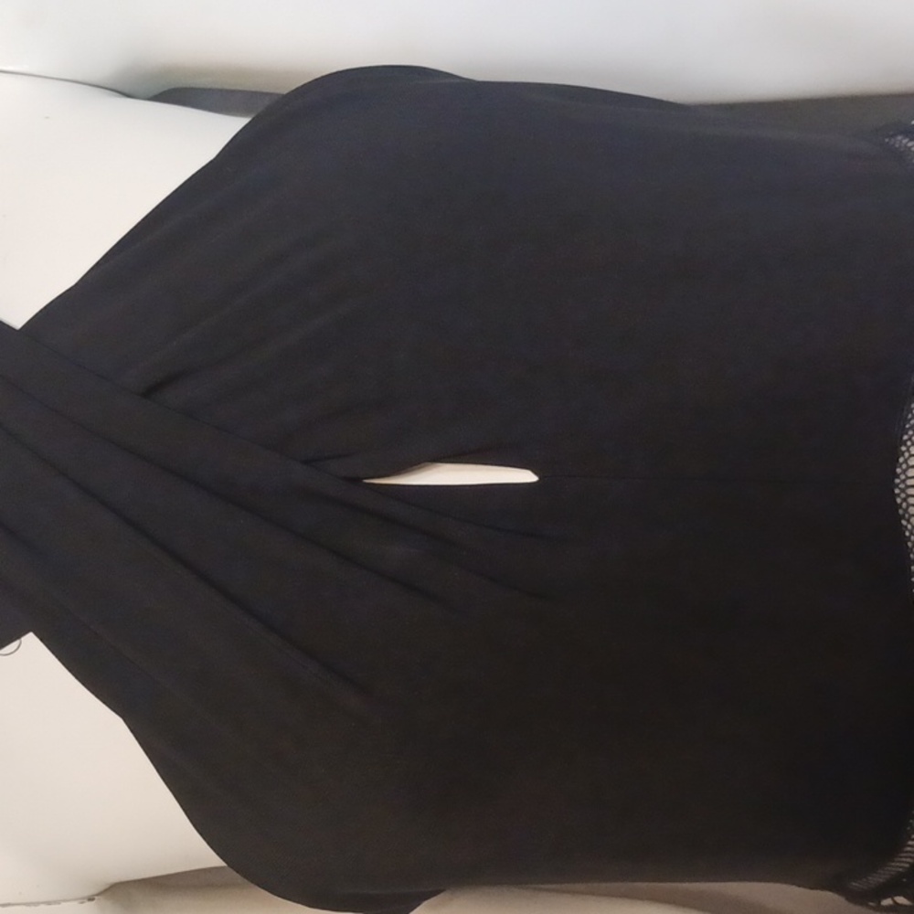 Adrianna Papell Black and Cream Lace Midi Dress - Picture 3 of 6